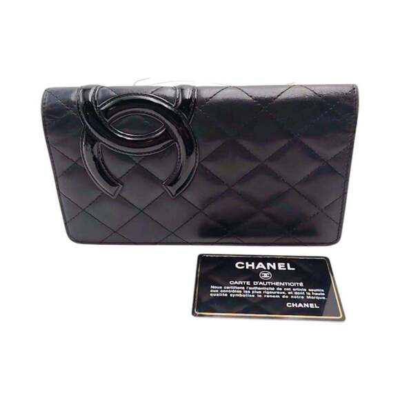 CHANEL Handbags - CHANEL Black Leather Wallet